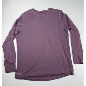 Alphalete men Premium Long Sleeve T-Shirt Athletic Training Gym Purple Top xL‎